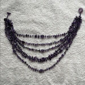 Elegant Amethyst Beaded Necklace